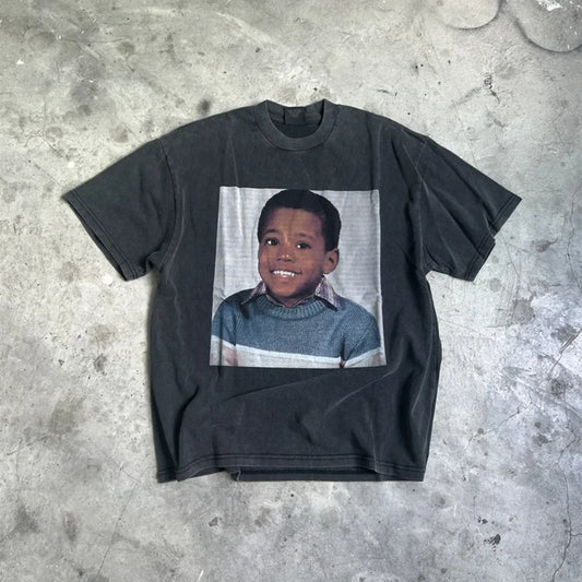 Kanye Starts Shine From Inside Shirt