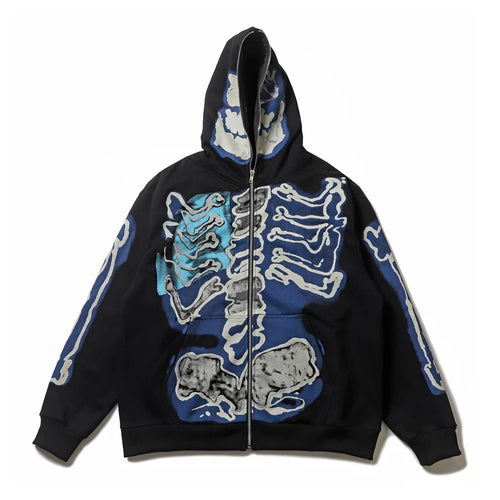 Hoodie CJ Zip Up Cardigan Skull