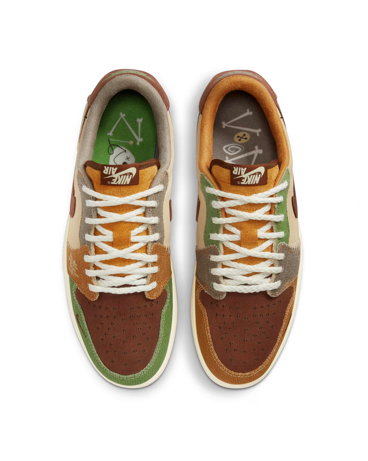 Air Jordan 1 Low Zion Williamson Flax and Oil Green