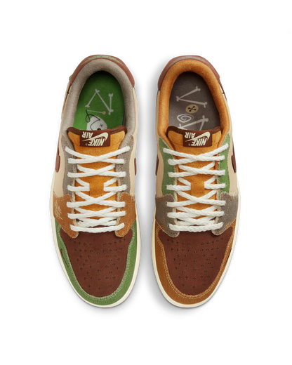Air Jordan 1 Low Zion Williamson Flax and Oil Green