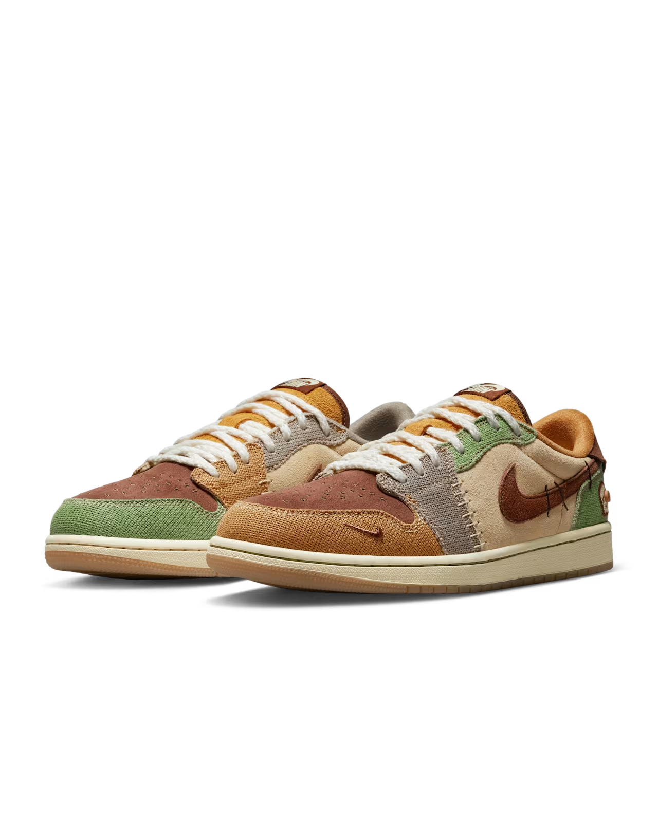 Air Jordan 1 Low Zion Williamson Flax and Oil Green
