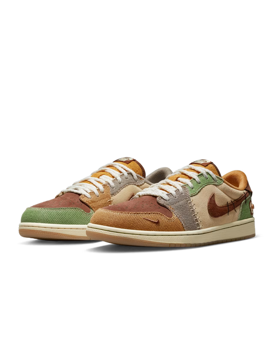Air Jordan 1 Low Zion Williamson Flax and Oil Green